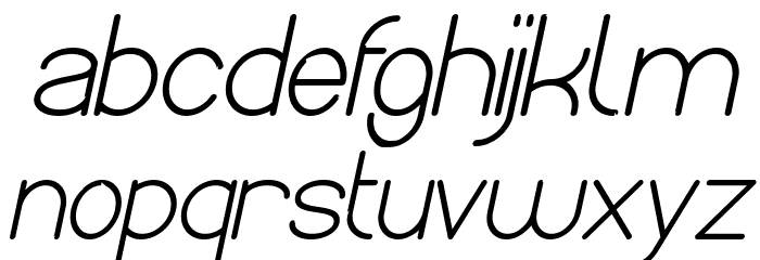 Optical Fiber Bold Italic Font LOWERCASE
