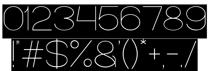 Optical Fiber-Inverse Font OTHER CHARS