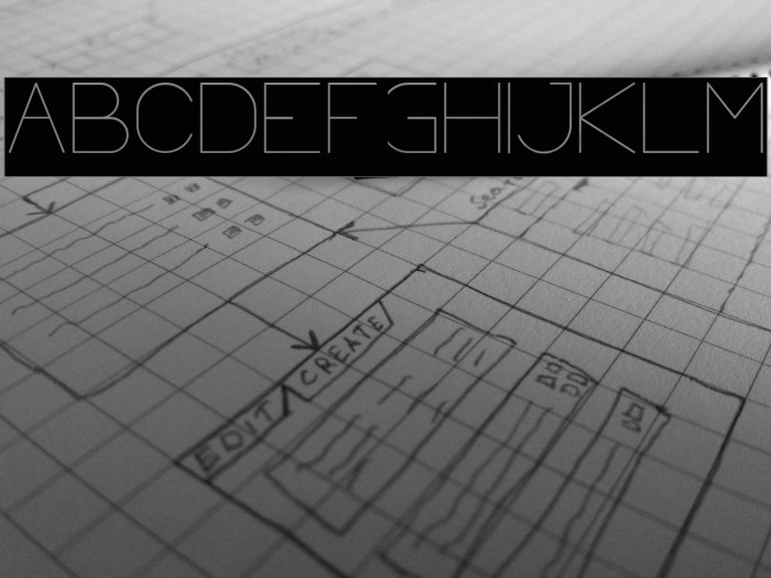 Optical Fiber-Inverse Font examples