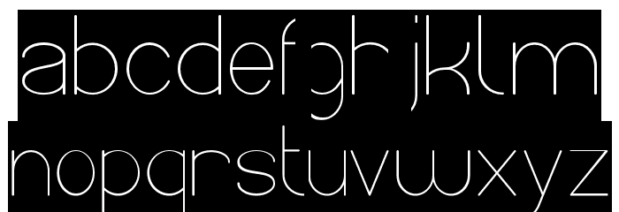 Optical Fiber-Inverse Font LOWERCASE