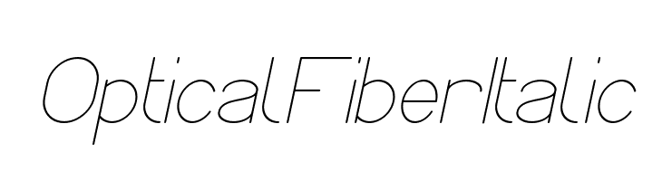 Optical Fiber Italic Font