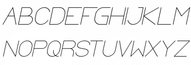 Optical Fiber Italic 字体 大写