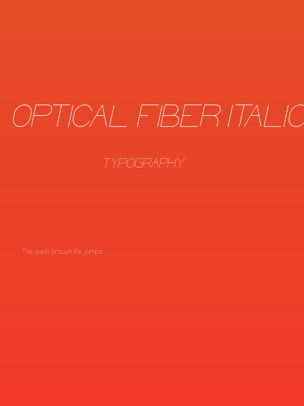 Optical Fiber Italic Poster
