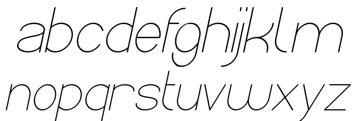 Optical Fiber Italic Font LOWERCASE
