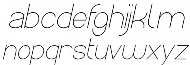Optical Fiber Italic Caratteri MINUSCOLO