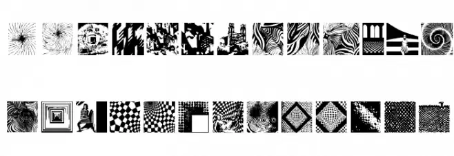 OpticalArt Fonte MAIÚSCULAS