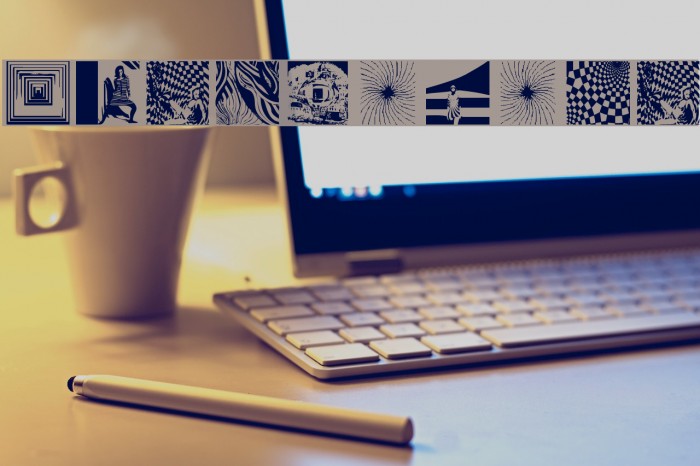 OpticalArt Font examples