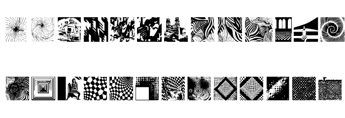 OpticalArt Font LOWERCASE