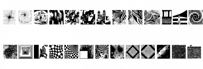 OpticalArt Fuentes MINÚSCULAS