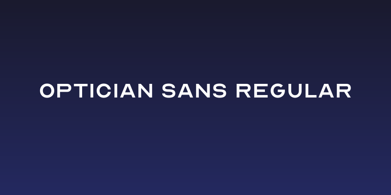 Optician Sans Regular Social Header