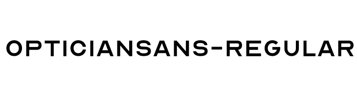 OpticianSans-Regular Schriftart