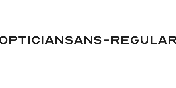 OpticianSans-Regular Logo