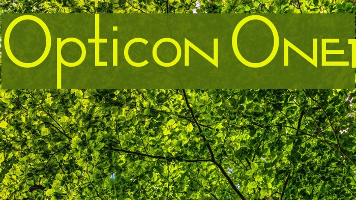 Opticon One1 Font examples