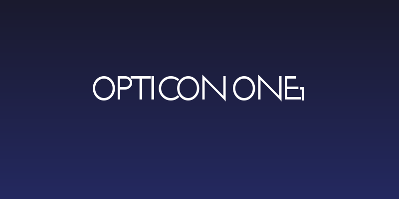 Opticon  One1 Social Header