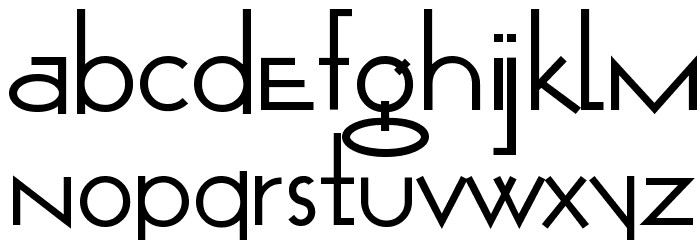 Opticon One1 Font LOWERCASE