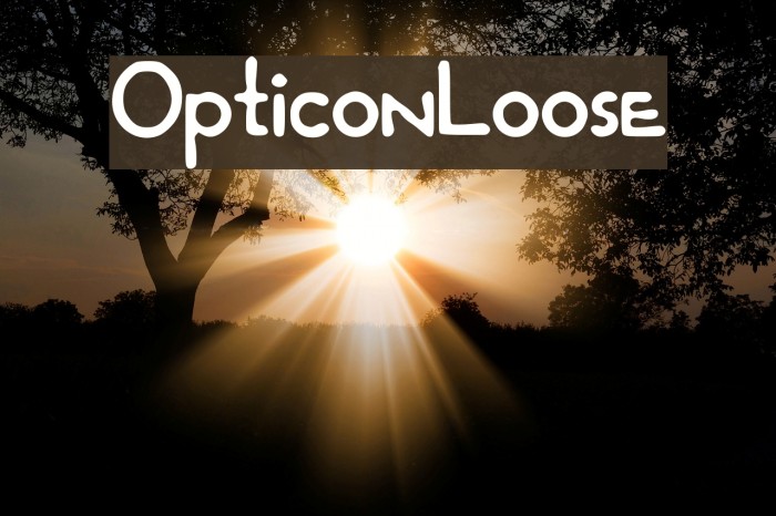 OpticonLoose Font examples
