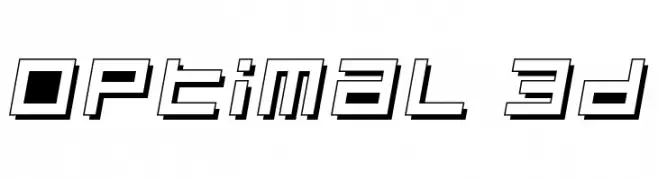 Optimal 3d  Fuentes Gratis Descargar