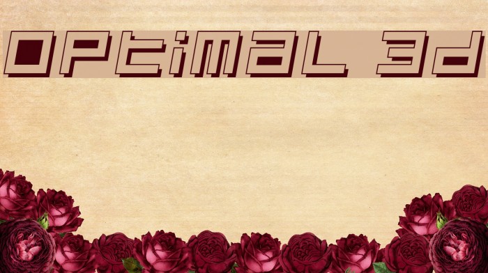 Optimal 3d Шрифта examples