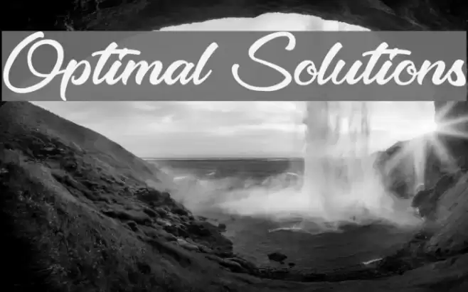 Optimal Solutions Font examples