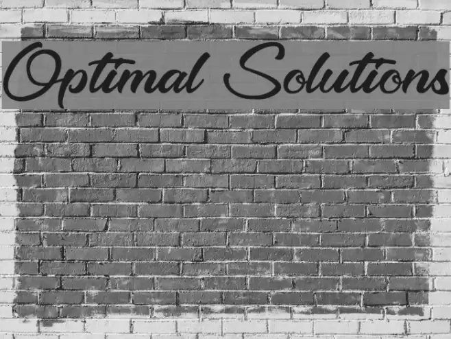 Optimal Solutions Font examples