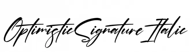 Optimistic Signature Italic  Frei Schriftart Herunterladen