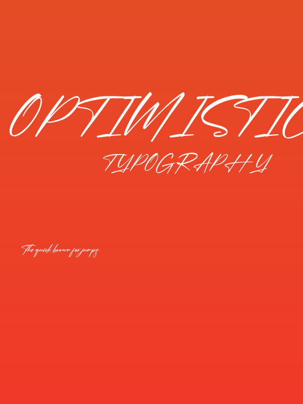 Optimistic Signature Italic Poster