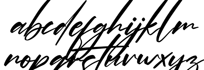 Optimistic Signature Italic Schriftart Kleinbuchstaben