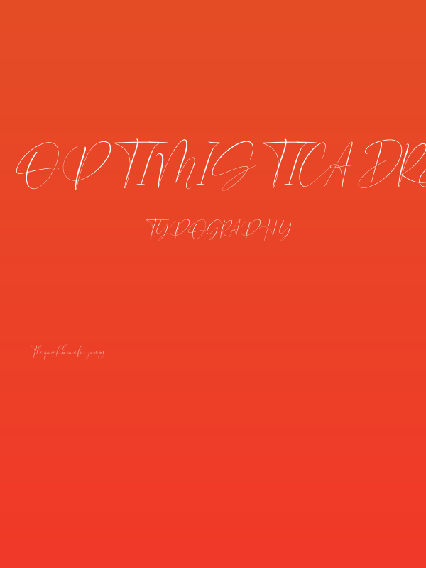 Optimistica Dreams Italic Poster