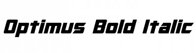 Optimus Bold Italic  Descarca Fonturi Gratis