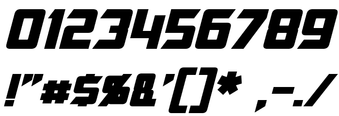 Optimus Bold Italic Font OTHER CHARS