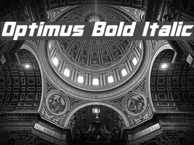 Optimus Bold Italic फ़ॉन्ट examples