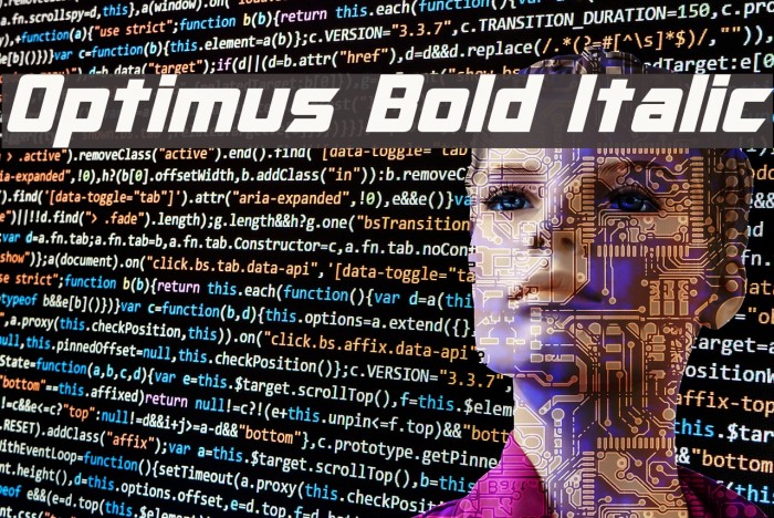 Optimus Bold Italic Font examples