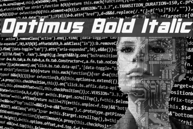 Optimus Bold Italic फ़ॉन्ट examples