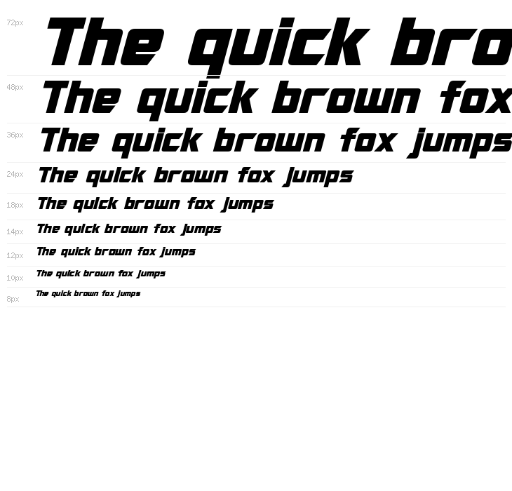 Optimus Bold Italic Waterfall