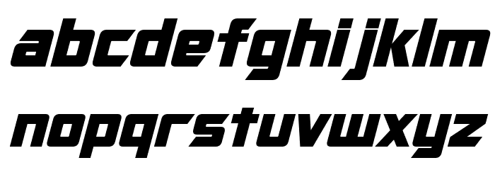 Optimus Bold Italic Font LOWERCASE