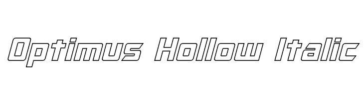 Optimus Hollow Italic  font caratteri gratis