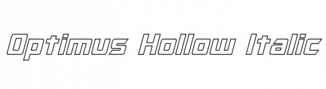Optimus Hollow Italic  baixar fontes gratis