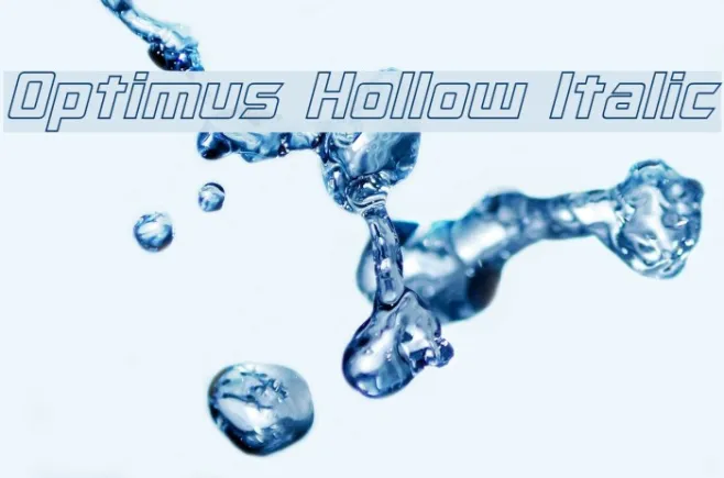 Optimus Hollow Italic Example 1