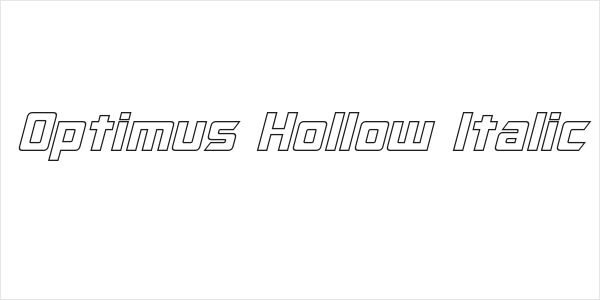 Optimus Hollow Italic Logo