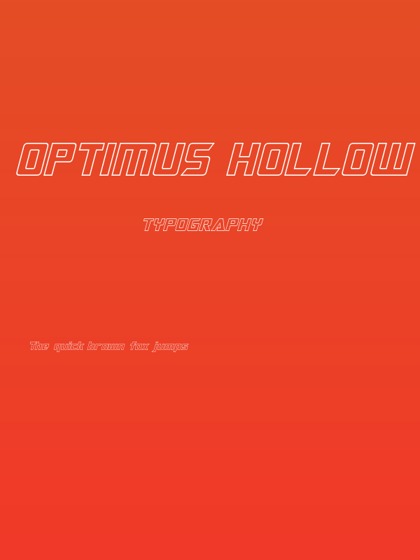 Optimus Hollow Italic Poster