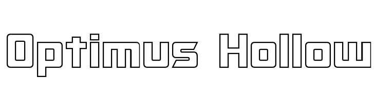 Optimus Hollow  フリーフォントのダウンロード