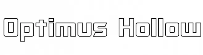 Optimus Hollow  नि: शुल्क फ़ॉन्ट्स डाउनलोड