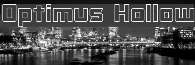 Optimus Hollow Font examples