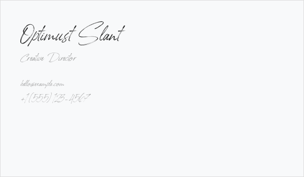 Optimust Slant Business Card