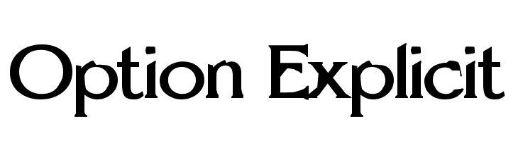 Option Explicit Fonte