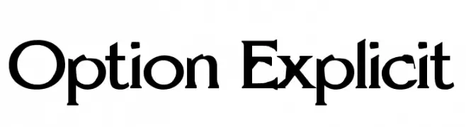 Option Explicit  免费字体下载
