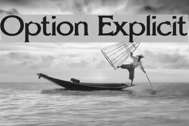 Option Explicit Fonte examples