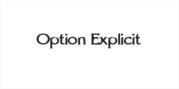 Option Explicit Logo