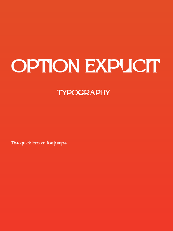 Option Explicit Poster