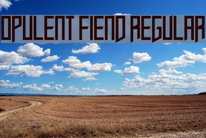 Opulent Fiend Regular Font examples